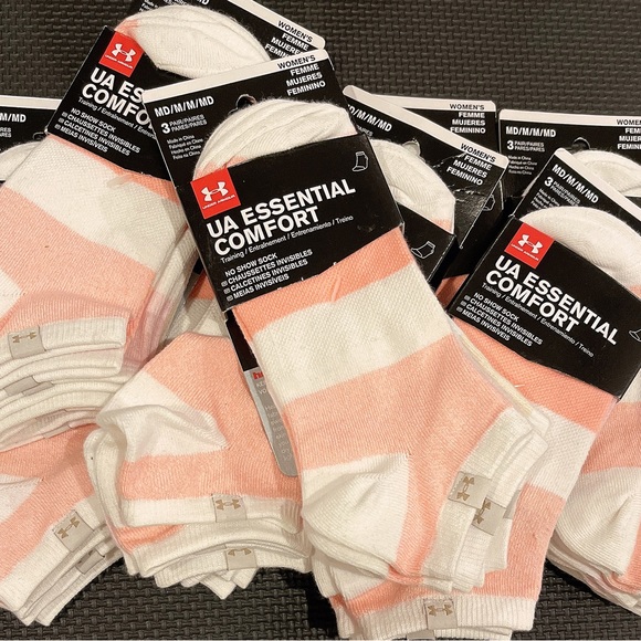NWT UNDER ARMOUR 3 Pairs UA Essential Comfort Training No Show Socks 7-10.5 - Picture 8 of 9